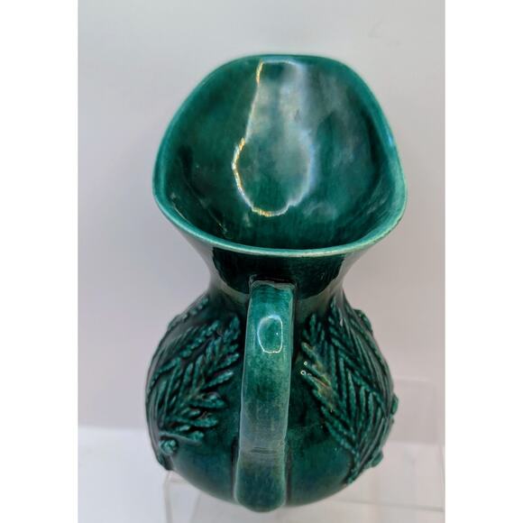Green Ceramic Jug By Tacoma Potter Virginia Weaver Washington State 5" Evergreen - Picture 3 of 5